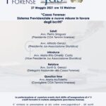 WEBINAR: "Cassa Forense: Sistema Previdenziale e nuove misure in favore degli iscritti"